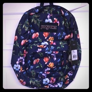 Floral back pack Jansport NWT